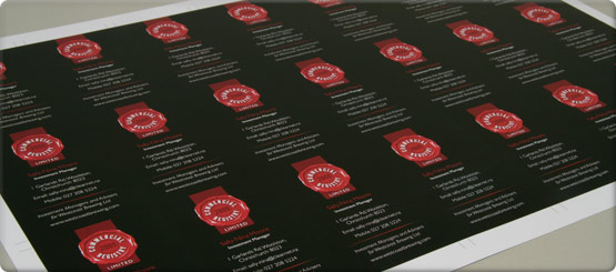 High quality digital or offset printed cards with a choice of finishing